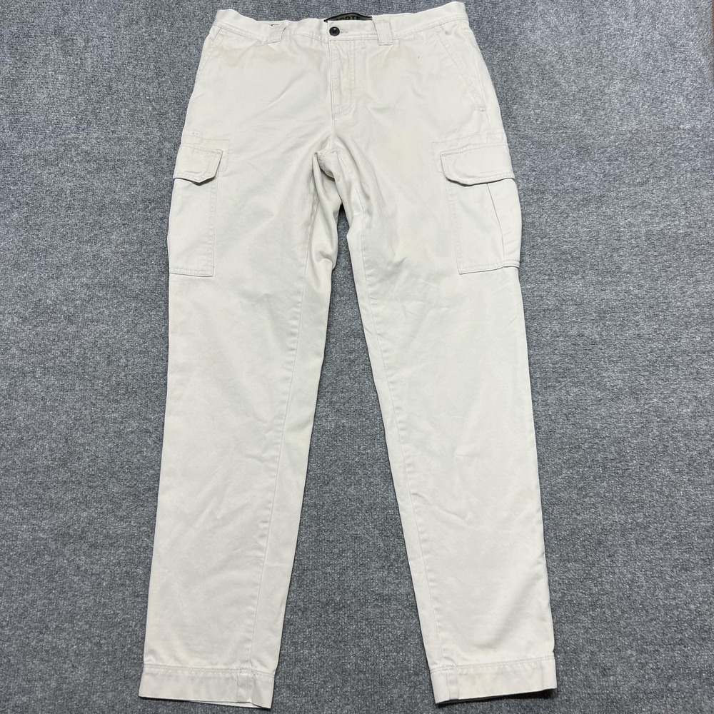 Incotex Slacks Cargo Pants Mens 35x32 Beige Canvas Regular Fit Workwear